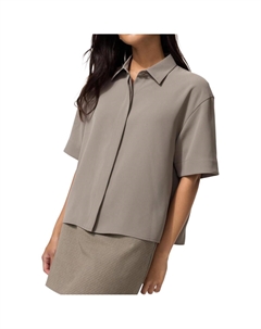 Женская рубашка цвета хаки Uniqlo