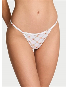 Трусики-Стринги из эластичного хлопка, smooth white trellis Victoria's secret