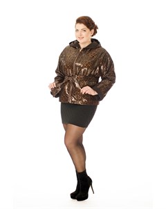 Женская кожаная куртка из натуральной кожи с капюшоном Мосмеха