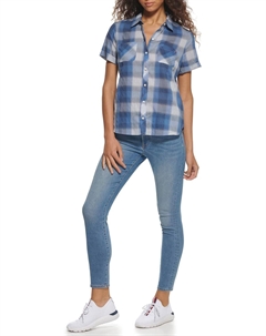 Рубашка для мальчиков и женщин для похода, True Blue Multi Tommy hilfiger