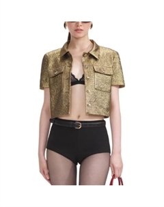 Рубашка Self portrait женская gold Self-portrait