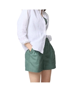 Женские повседневные шорты зеленого цвета Uniqlo