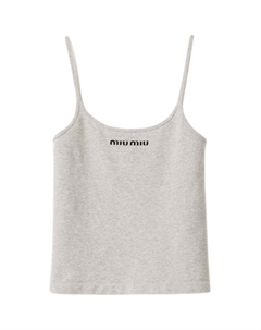 Женская майка серого цвета, серый Miu miu