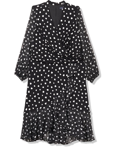 Женское платье миди из джерси с вырезом-сюрпризом и асимметричным подолом, Black Cream Tommy hilfiger