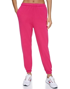 Женские флисовые джоггеры с монохромной нашивкой-логотипом, Cranberry Tommy hilfiger