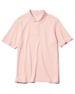 Унисекс поло розовое Uniqlo