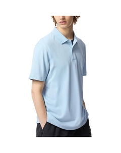 Унисекс поло синего цвета Uniqlo