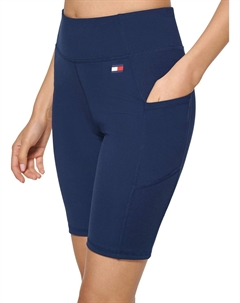Женские трикотажные байкерские шорты с внутренним швом 7 дюймов, Deep Blue Tommy hilfiger