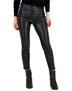 Женские облегающие брюки из искусственной кожи Vegan, Black Tommy hilfiger