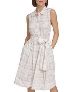 Женское платье на пуговицах с нашивкой Princeton от, Ivory/Black Tommy hilfiger