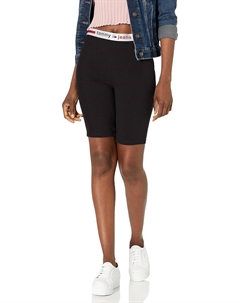 Женские велосипедные шорты с логотипом, Black Tommy hilfiger