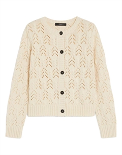 Кардиган Weekend Max Mara Panaria Open stitch, бежевый Weekend max mara