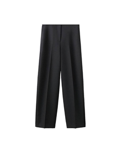 Обычные плиссированные брюки Beverly, черный Mango