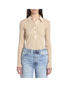 Вязаная поло TOTEME, бежевый Toteme