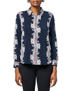 Женская рубашка-туника с контрастными полосками и пуговицами, Sky Captain Multi Tommy hilfiger