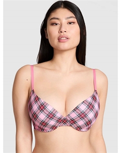 Носите везде бюстгальтер пуш-ап, smooth pink lollipop plaid print Pink wear everywhere