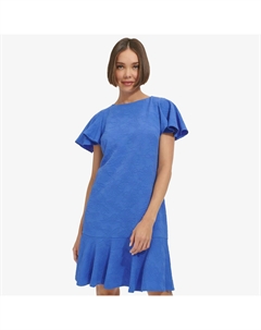 Женское платье с рукавами-крылышками, круглым вырезом и жаккардовым узором, Amparo Blue Tommy hilfiger