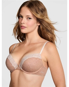 Носите везде супер пуш-ап бюстгальтер, heather lace trim heather praline Pink wear everywhere