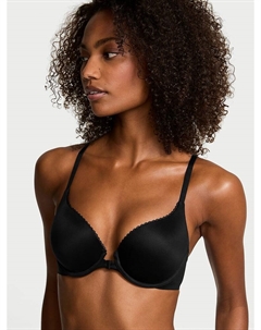 Бюстгальтер-Борцовка с пуш-апом идеальной формы, front close black Body by victoria