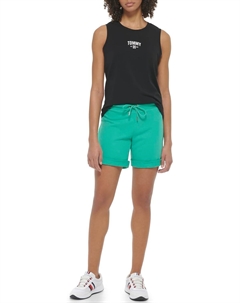 Женская майка-борцовка без рукавов, Black Tommy hilfiger