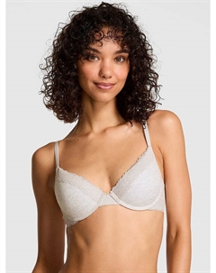 Носите везде бюстгальтер пуш-ап, cotton lace trim heather snow shine Pink wear everywhere