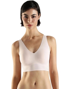 Бюстгальтер-бралетт Womens Invisibles Comfort Seamless с легкой подкладкой и V-образным вырезом, Nymph'S Thigh Calvin klein