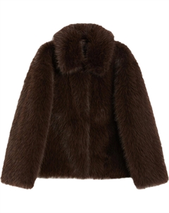 Пальто с бархатистой текстурой Women's, коричневый Weekend max mara