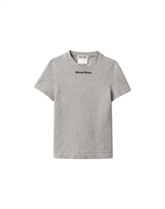 Футболка обычная женская серая, серый Miu miu