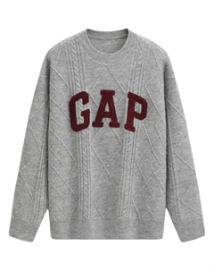 Джемпер унисекс, светло-серый Gap