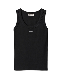 Женский черный топ Tank Miu miu