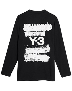 Adidas Y 3 Graphic Long Sleeve топ, черный Y-3