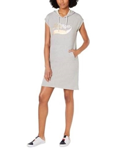 Платье-худи с логотипом, Grey Tommy hilfiger