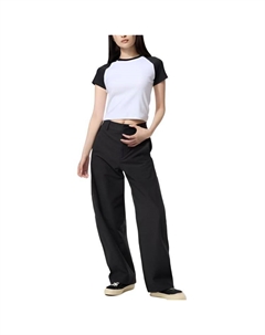 Женские повседневные брюки черного цвета, черный Uniqlo