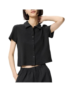 Женская черная поло Uniqlo