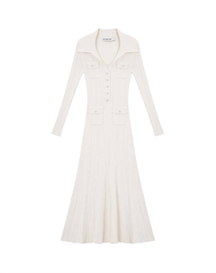 Женское платье с длинным рукавом Self portrait, айвори Self-portrait