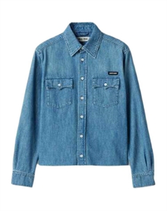 Длинная рубашка на пуговицах, синий Miu miu