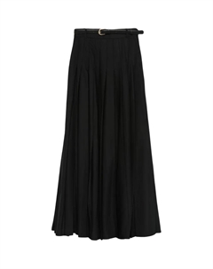 Юбка плиссированная с поясом, черный Self-portrait
