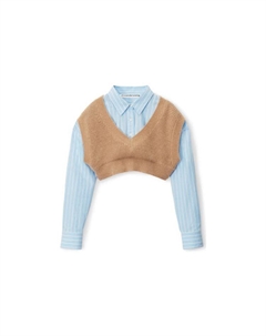 Слоеный вязаный жилет, коричневый Alexander wang