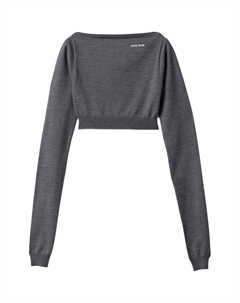 Топ с лодочкой, серый Miu miu