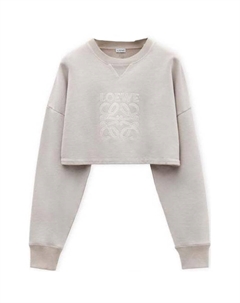 Короткий хлопковый свитшот, темно-бежевый Loewe