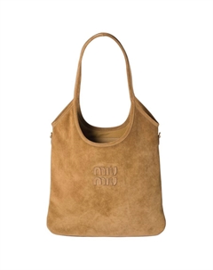 Сумка Ivy Suede из натуральной кожи для женщин коричневого цвета, Set (Bag+Dust Bag) Miu miu