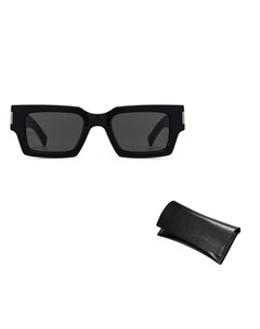 Прямоугольные солнцезащитные очки, серый черный Saint laurent