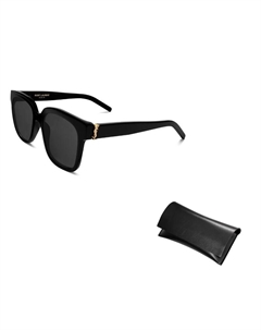 Солнцезащитные очки квадратной формы, Black, Asia Version SLM40F-003 Saint laurent