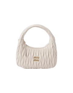 Wander Series сумка-хобо из овчины, наплечная сумка, кроссбоди, женская сумка белого цвета, Set (Bag+Dust Bag) Miu miu