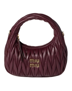 Wander Series женская сумка из ягненка бордо, Set (Bag+Dust Bag) Miu miu