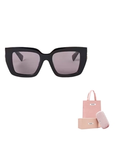 Солнцезащитные очки квадратной формы, черный Miu miu