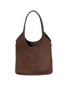 Сумка Ivy Leather женская тёмно-коричневая, Set (Bag+Dust Bag) Miu miu