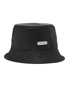 Кожаная ведро шляпа Men's Black, черный Alexander mcqueen