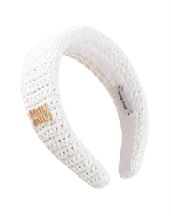 Женская повязка на голову, белый Miu miu
