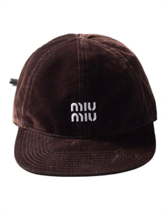 Хлопковая бейсболка Unisex Brown/Baltic Sea Blue, коричневый/синий Miu miu